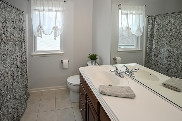 2621 Connolly Ln, West Dundee, IL 60118 - full bath with vanity, tile patterned floors, and a shower with curtain