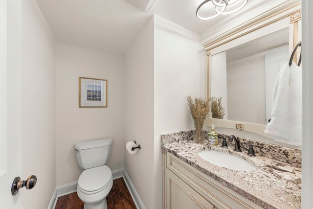 389 Pearson Cir, Naperville, IL 60563 - half bathroom with vanity and wood finished floors