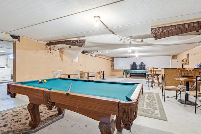 241 Northway Park Rd Unit 10, Machesney Park, IL 61115 - recreation room featuring concrete flooring and billiards table