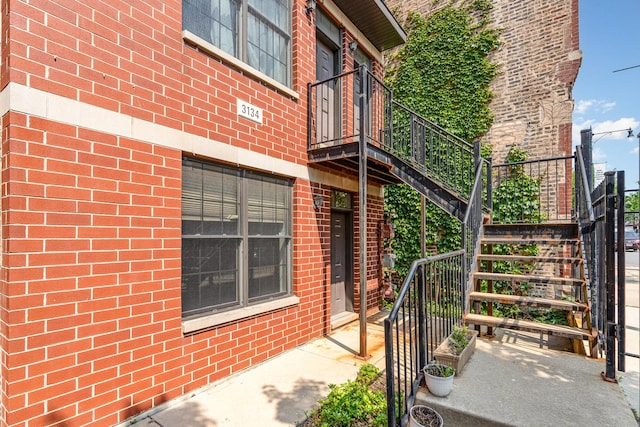 3134 S Morgan St, Chicago, IL 60608 - view of exterior entry with brick siding