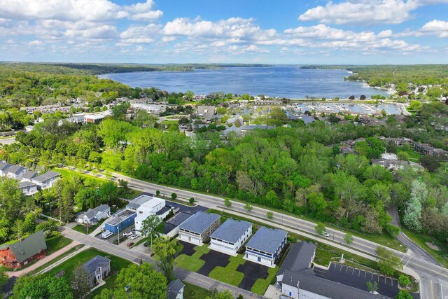 571 Mill St Unit 2, Fontana, WI 53125 - aerial view of residential area featuring a large body of water