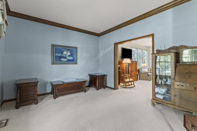 3560 Jeremy Ranch Ct, Naperville, IL 60564 - living area with light carpet and ornamental molding
