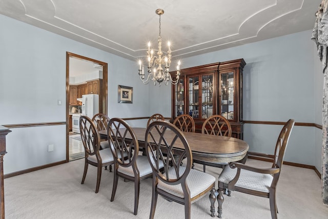 3560 Jeremy Ranch Ct, Naperville, IL 60564 - dining area featuring light colored carpet and a chandelier