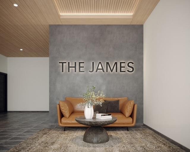 9396 Landings Ln Unit 305, Des Plaines, IL 60016 - community lobby with wooden ceiling and recessed lighting