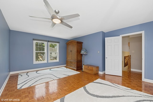 1505 Lita Ave, Deerfield, IL 60015 - unfurnished bedroom featuring baseboards and ceiling fan
