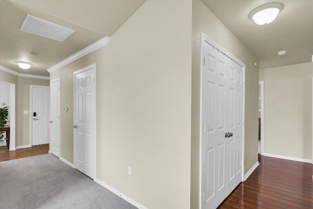 3407 Nobel Dr, Champaign, IL 61822 - corridor featuring crown molding and baseboards