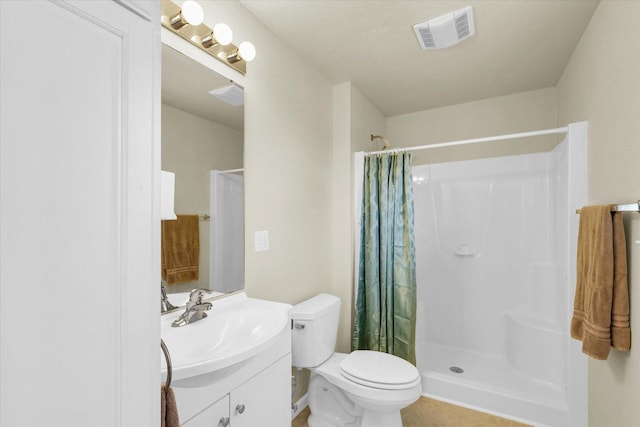 3407 Nobel Dr, Champaign, IL 61822 - full bathroom with vanity, toilet, a shower with shower curtain, and baseboards