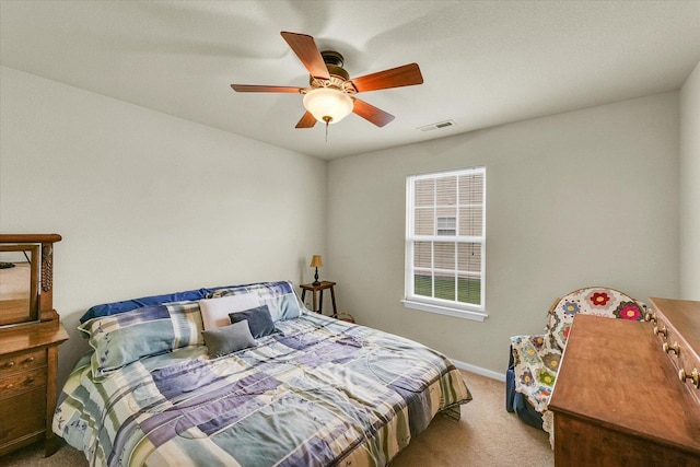 3407 Nobel Dr, Champaign, IL 61822 - bedroom featuring carpet floors, baseboards, and a ceiling fan