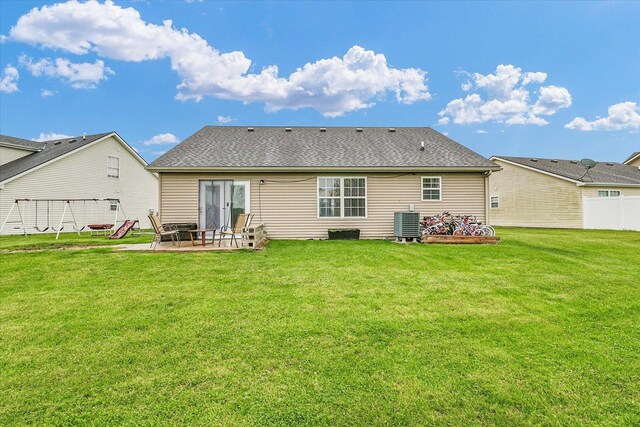 3407 Nobel Dr, Champaign, IL 61822 - back of house with a patio area and central air condition unit