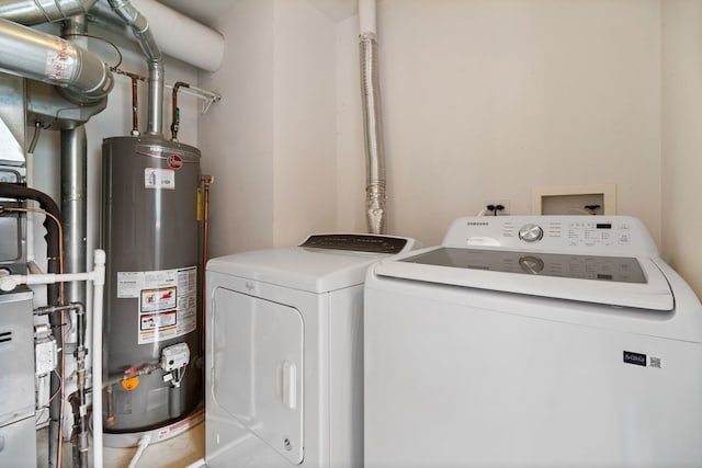 390 Jamestown Ct, Aurora, IL 60502 - laundry room with separate washer and dryer and water heater