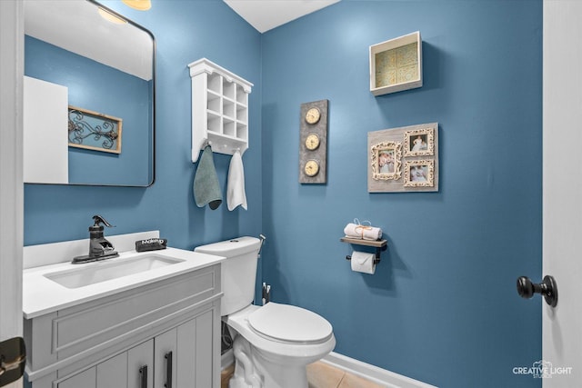 28 Waterbury Cir, Oswego, IL 60543 - bathroom featuring vanity and tile patterned floors