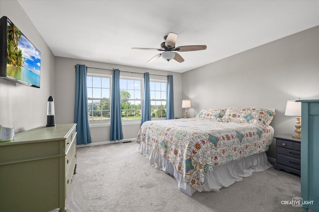 28 Waterbury Cir, Oswego, IL 60543 - bedroom with light carpet and ceiling fan