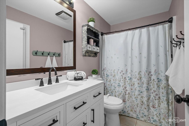 28 Waterbury Cir, Oswego, IL 60543 - bathroom with vanity and tile patterned floors