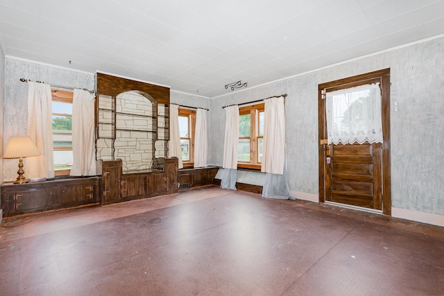 424 Robinson St, Earlville, IL 60518 - entryway with concrete floors and crown molding
