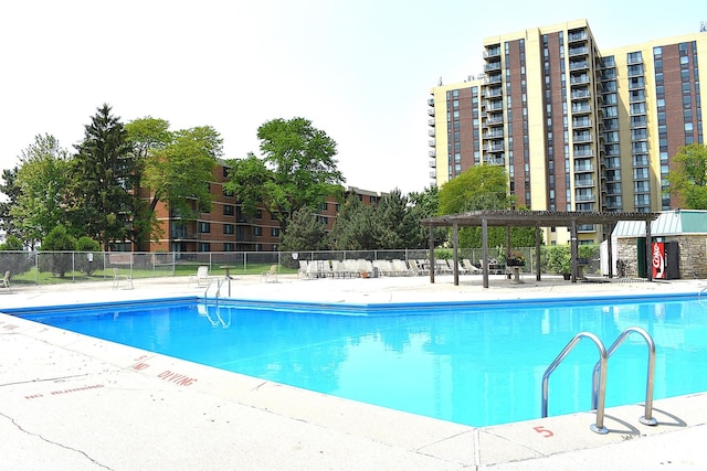2201 S Stewart Ave Unit 5H, Lombard, IL 60148 - community pool featuring a pergola and a patio area