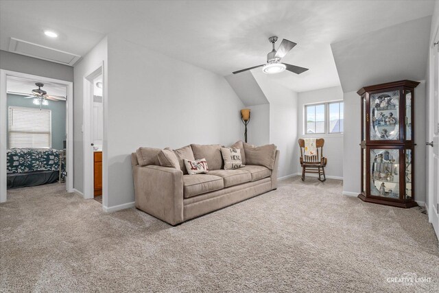 1285 Highpoint Ct, Bartlett, IL 60103 - living room featuring carpet and a ceiling fan