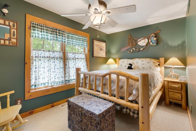 10415 Ridge Ln, Huntley, IL 60142 - carpeted bedroom with ceiling fan
