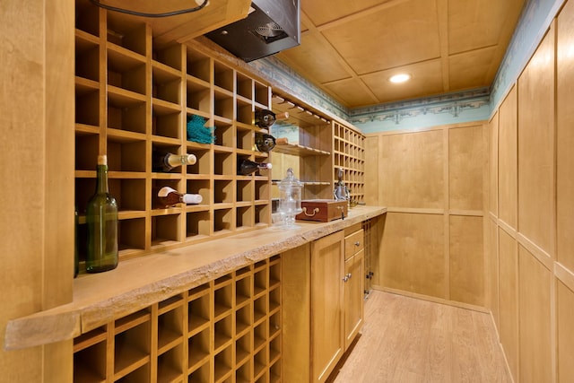 10415 Ridge Ln, Huntley, IL 60142 - wine area with light wood-style flooring