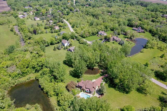 10415 Ridge Ln, Huntley, IL 60142 - aerial view of property and surrounding area with a large body of water