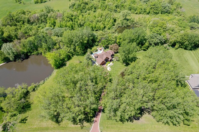 10415 Ridge Ln, Huntley, IL 60142 - drone / aerial view of a large body of water and a forest
