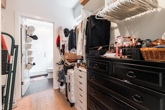 1407 N Bosworth Ave, Chicago, IL 60642 - walk in closet with light wood-type flooring
