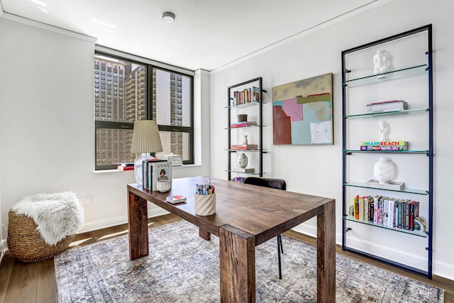 201 N Westshore Dr Unit 2102, Chicago, IL 60601 - office space featuring wood finished floors, ornamental molding, and baseboards