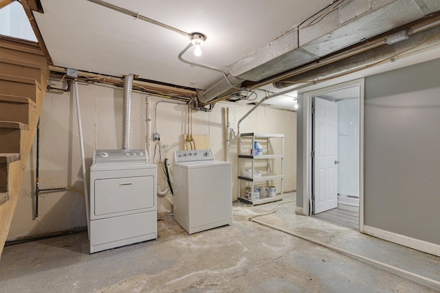 510 S Sycamore St, Genoa, IL 60135 - unfinished basement featuring independent washer and dryer