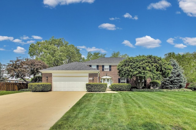 1102 W Skylark Ct, Palatine, IL 60067 - colonial-style house with a garage, brick siding, and driveway
