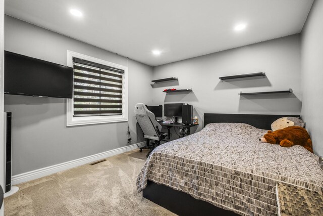 7215 Birchwood Ct Unit 19B, Willowbrook, IL 60527 - carpeted bedroom featuring baseboards and recessed lighting