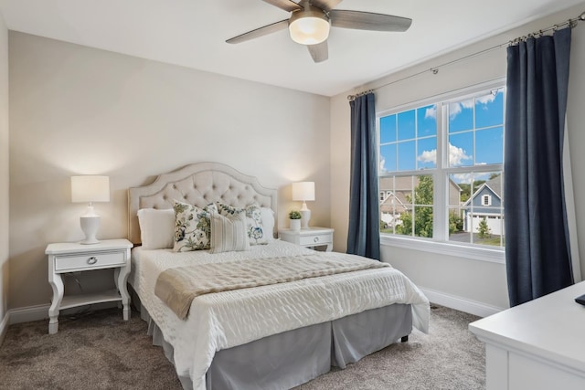 819 Heatherfield Cir, Naperville, IL 60565 - carpeted bedroom with baseboards and ceiling fan