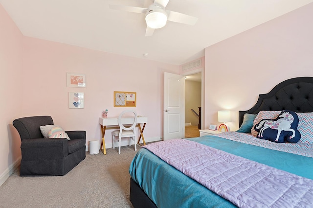 819 Heatherfield Cir, Naperville, IL 60565 - carpeted bedroom featuring baseboards and a ceiling fan