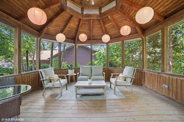 11214 Halma Ln, Woodstock, IL 60098 - sunroom / solarium featuring an outdoor living space