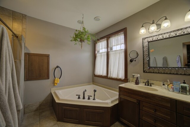 1897 N 2500 E Rd, Watseka, IL 60970 - full bath with a bath, vanity, and tile patterned floors