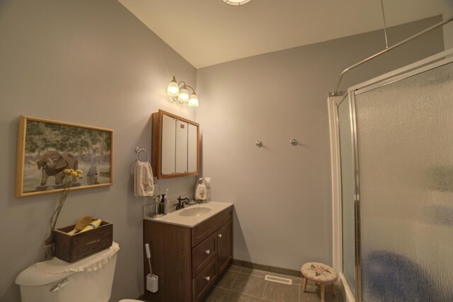 1897 N 2500 E Rd, Watseka, IL 60970 - bathroom featuring a stall shower, vanity, and tile patterned flooring