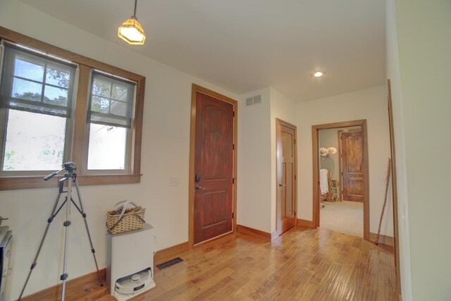 1897 N 2500 E Rd, Watseka, IL 60970 - foyer entrance featuring light wood-style floors and recessed lighting