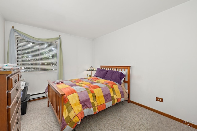 417 Berkshire Dr Unit 16, Crystal Lake, IL 60014 - carpeted bedroom featuring a baseboard radiator