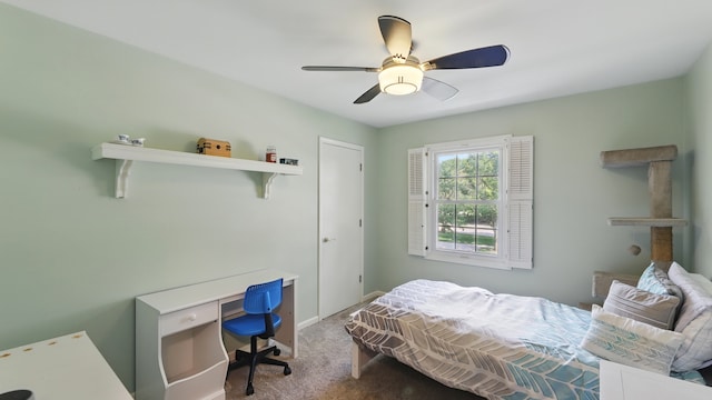 533 Warwick Dr, Naperville, IL 60565 - carpeted bedroom featuring a ceiling fan and baseboards