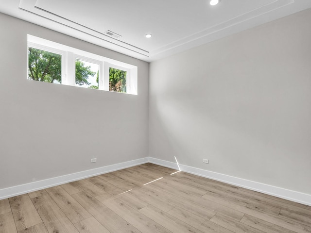 4845 N Mcvicker Ave, Chicago, IL 60630 - spare room with light wood finished floors and recessed lighting
