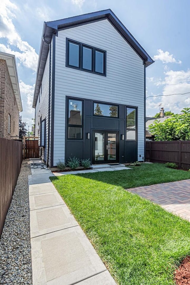 4845 N Mcvicker Ave, Chicago, IL 60630 - back of house featuring french doors