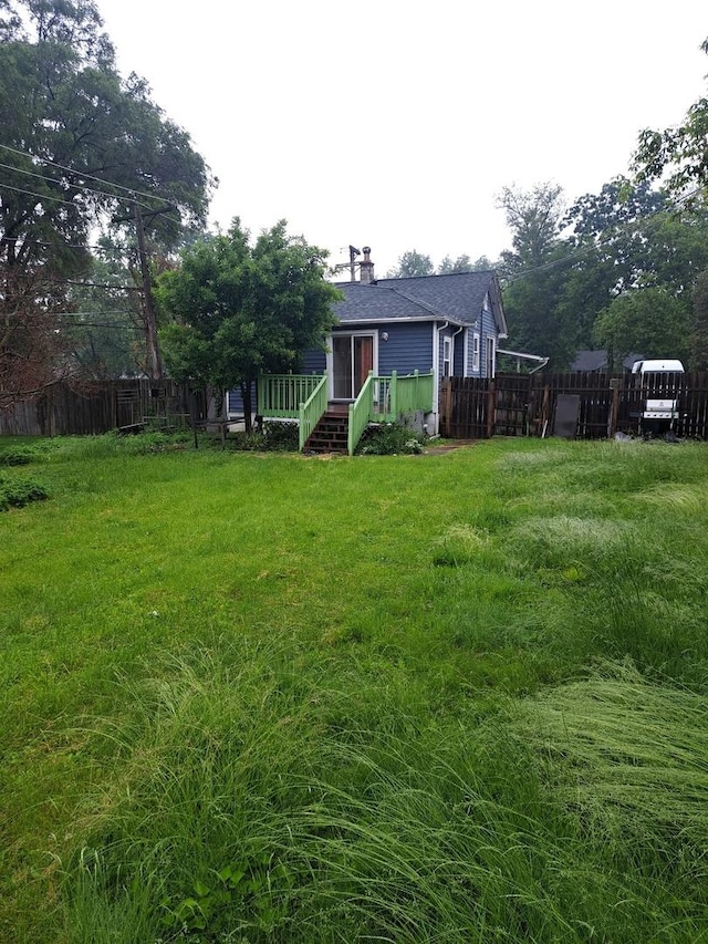 1403 Lacey Ave, Lisle, IL 60532 - view of yard featuring a wooden deck