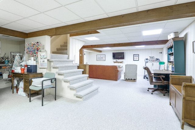 1925 Kentwood Ct, Darien, IL 60561 - carpeted office featuring a drop ceiling
