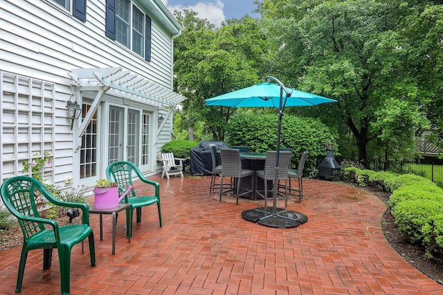 1925 Kentwood Ct, Darien, IL 60561 - view of patio / terrace featuring a pergola, a grill, and outdoor dining space