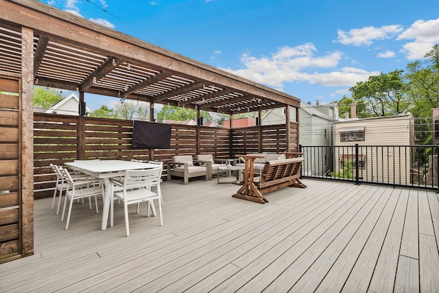 2429 W Belden Ave, Chicago, IL 60647 - deck with a pergola and outdoor dining area