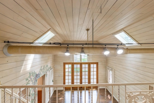 34140 N Hickory Ave, Grayslake, IL 60030 - detailed view of a skylight, wooden ceiling, wood finished floors, and wood walls