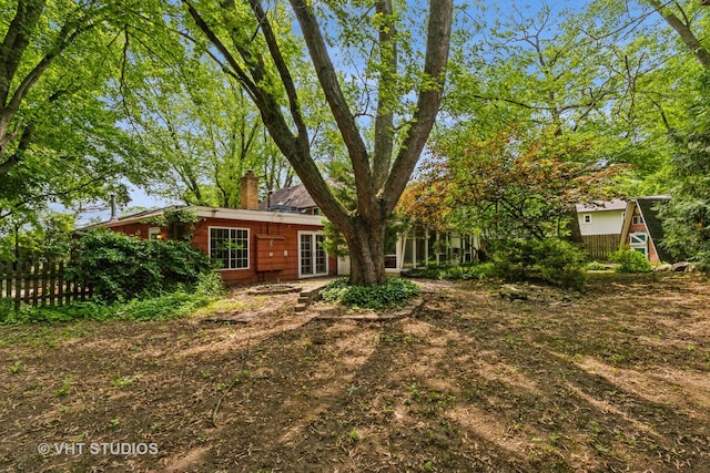 34140 N Hickory Ave, Grayslake, IL 60030 - back of property with a chimney
