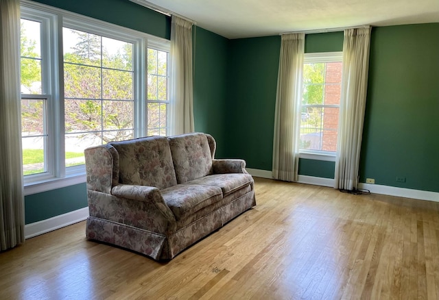 1140 Blanchan Ave, La Grange Park, IL 60526 - sitting room with baseboards, wood finished floors, and healthy amount of natural light