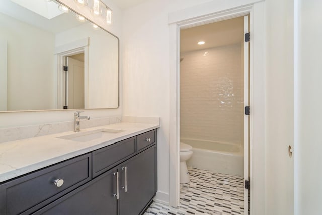 2240 Vista Ct, Northbrook, IL 60062 - full bathroom featuring vanity, tile patterned floors, and shower / bathtub combination