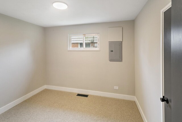 17303 Chicago Ave, Lansing, IL 60438 - carpeted empty room with electric panel and baseboards