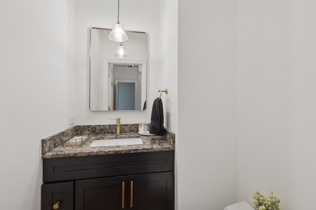 415 Fuller Rd, Hinsdale, IL 60521 - half bath featuring vanity and toilet