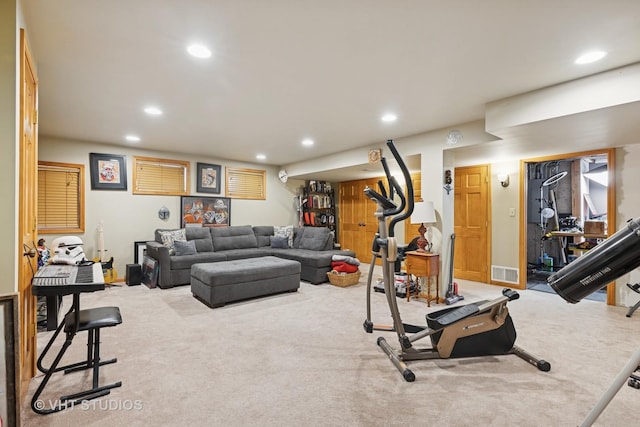 1006 Tristram Ct, West Dundee, IL 60118 - exercise area with carpet flooring and recessed lighting